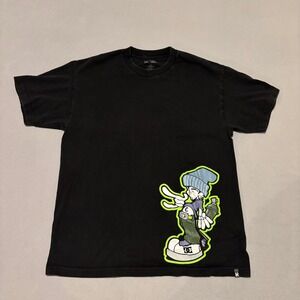 Y2K DC Shoes Persue T Shirts Mens Large Black Summer Skateboard Hip Hop Graphic